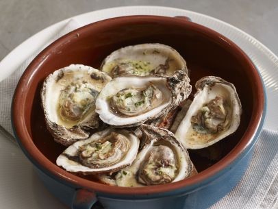 Roasted oysters with garlic-parsley butter