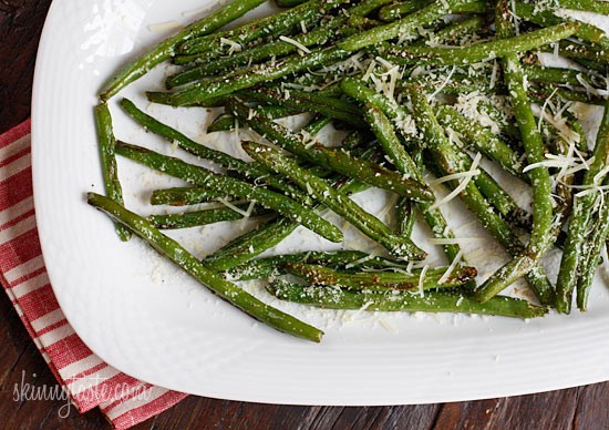 Roasted Parmesan green beans