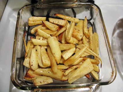Roasted parsnips