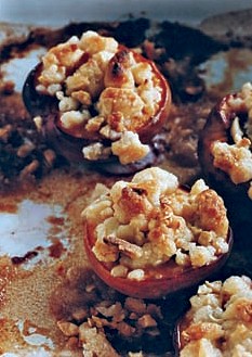 Roasted-peach streusel