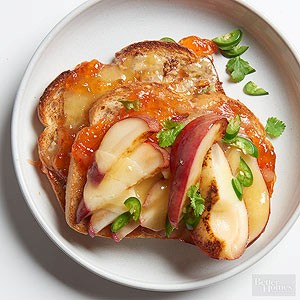 Roasted pear ham melt