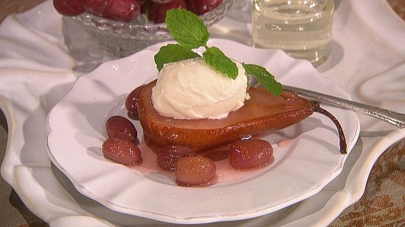 Roasted pears and grapes (Pere e uva al forno)