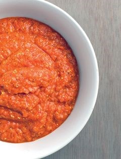 Roasted pepper & feta cheese dip (Piperki so ovchjo serenje)