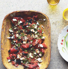 Roasted pepper & feta salad (Salatete felafela meshwy)