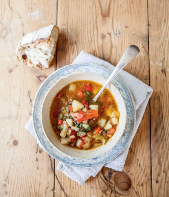 Roasted pepper & potato soup (Zuppa di peperoni arrostiti con patate)