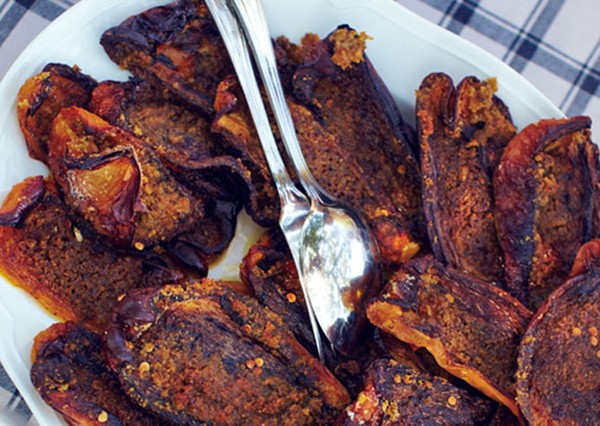 Roasted peppers with herbed breadcrumbs