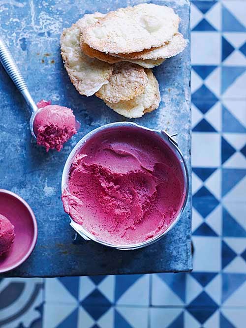 Roasted plum sorbet