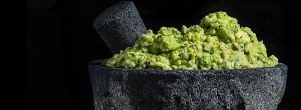 Roasted poblano and pecan guacamole