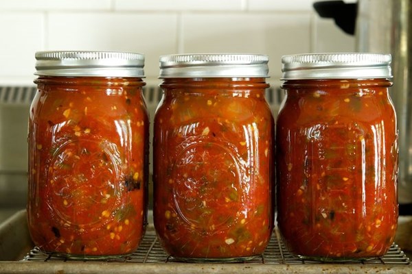 Roasted poblano salsa