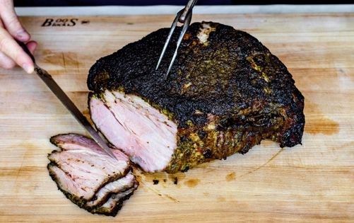 Roasted pork shoulder