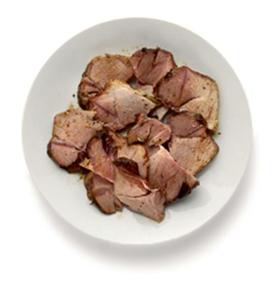 Roasted pork with cilantro