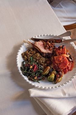 Roasted pork with mostarda