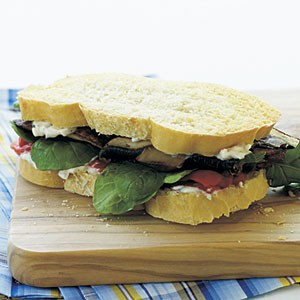 Roasted portobello mushroom sandwiches with Parmesan mayonnaise