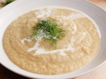 Roasted-potato fennel soup