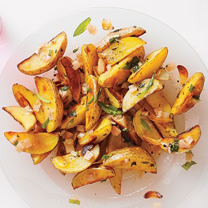 Roasted potato salad with creamy Dijon vinaigrette