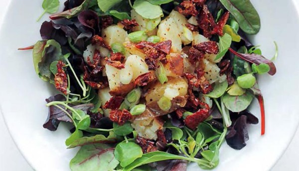 Roasted potatoes and sun-dried tomatoes