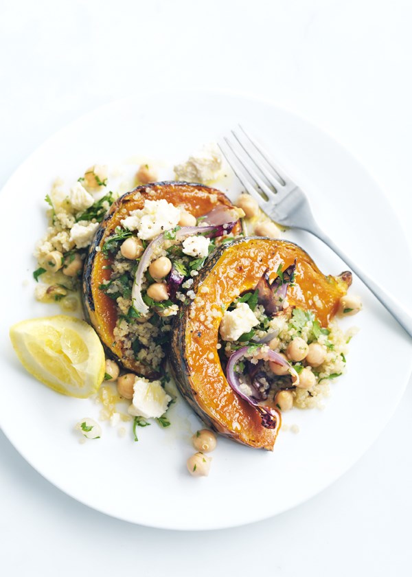 Roasted pumpkin, feta and quinoa salad
