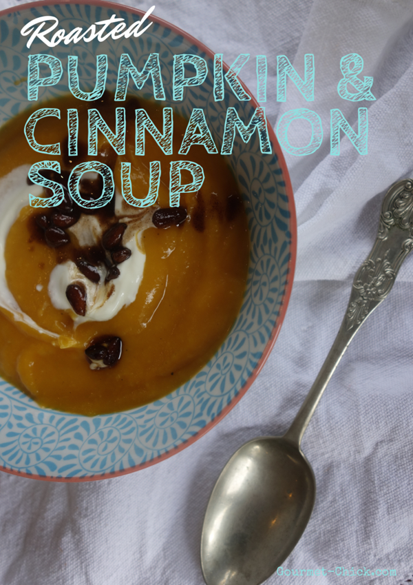 Roasted pumpkin soup with cinnamon 