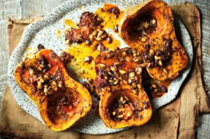 Roasted pumpkin with cumin butter and seeds