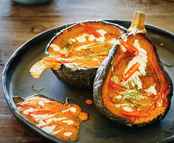 Roasted pumpkin with curry sauce (Choo chee pumpkin)