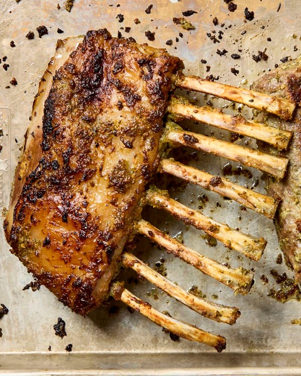 Roasted rack of lamb 