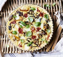 Roasted ratatouille & goat's cheese tart