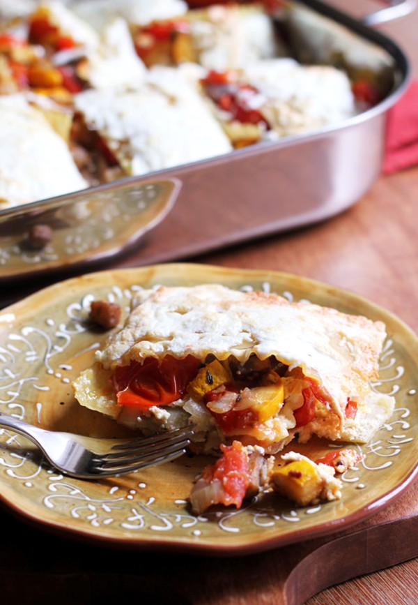 Roasted ratatouille lasagna