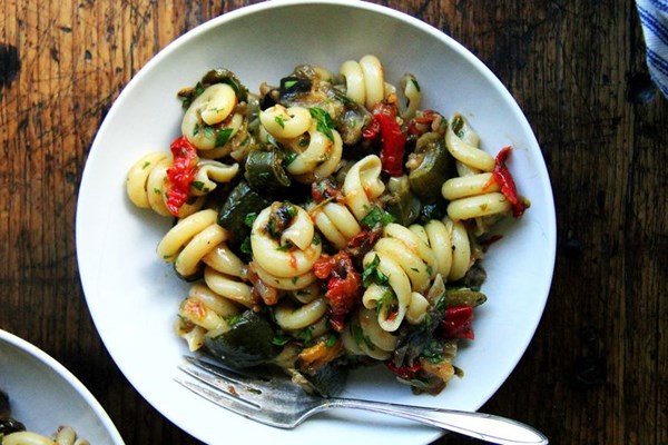 Roasted ratatouille pasta