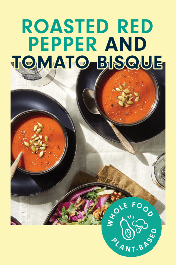 Roasted red pepper and tomato bisque