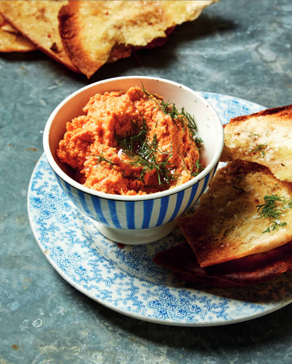Roasted-red-pepper hummus