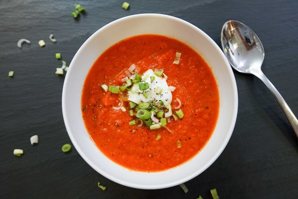 Roasted red pepper soup