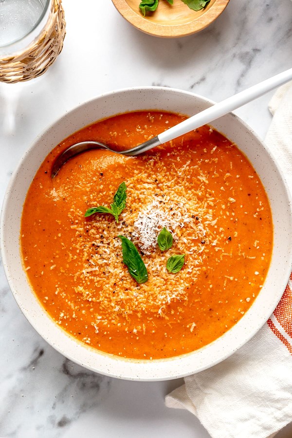 Roasted red pepper soup