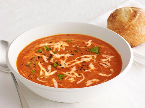 Roasted red-pepper soup