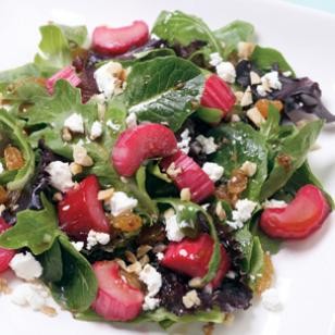 Roasted rhubarb salad