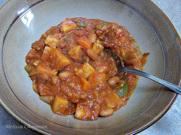 Roasted root vegetable chili