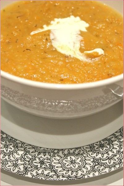 Roasted root vegetable soup