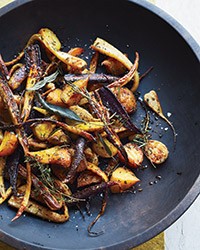 Roasted root vegetables with tamari