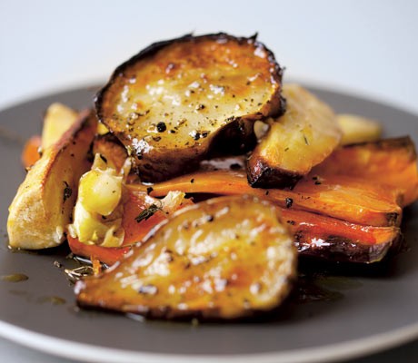 Roasted roots with vincotto