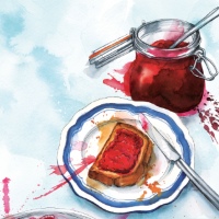 Roasted rosemary and cardamom jam