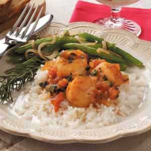 Roasted sea scallops