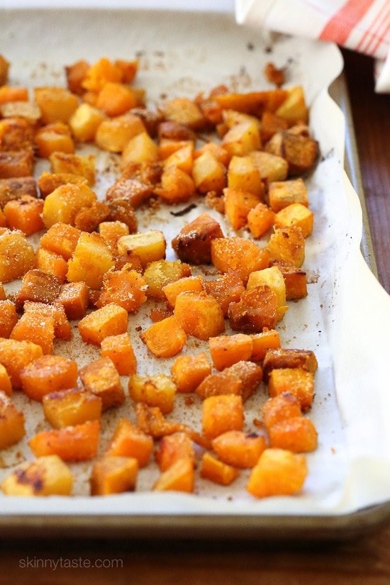 Roasted seasoned winter squash medley