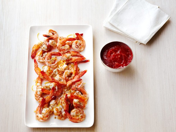 Roasted shrimp cocktail