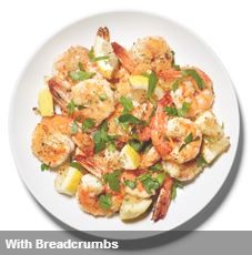 Roasted shrimp with breadcrumbs