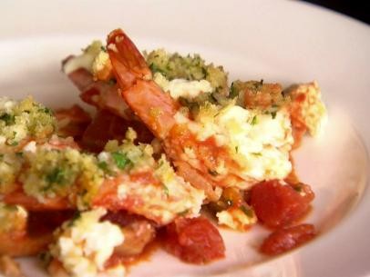 Roasted shrimp with feta