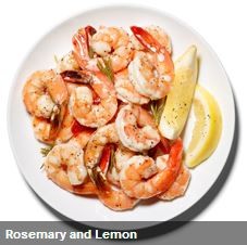 Roasted shrimp with rosemary and lemon
