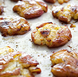 Roasted smashed potatoes