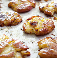 Roasted smashed potatoes