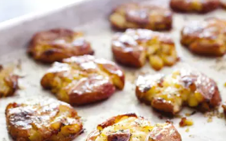Roasted smashed potatoes