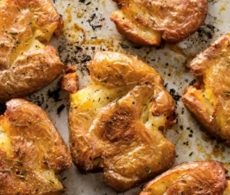 Roasted smashed potatoes