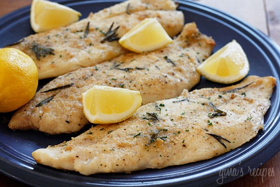 Roasted snapper fillet